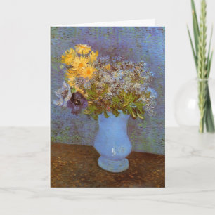 Vase with Lilacs and Daisies by Vincent van Gogh Card
