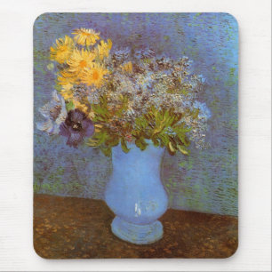 Vase with Lilacs and Daisies by Vincent van Gogh Mouse Pad