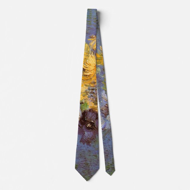 Vase with Lilacs and Daisies by Vincent van Gogh Tie (Front)