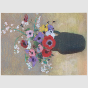 Vase with Mixed Flowers, Redon Tissue Paper