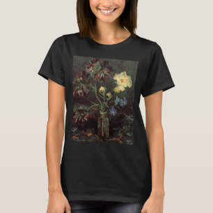 Vase with Myosotis and Peonies by Vincent van Gogh T-Shirt