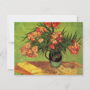 Vase with Oleanders and Books by Vincent van Gogh