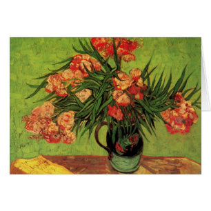 Vase with Oleanders and Books by Vincent van Gogh