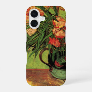 Vase with Oleanders and Books by Vincent van Gogh iPhone 16 Case