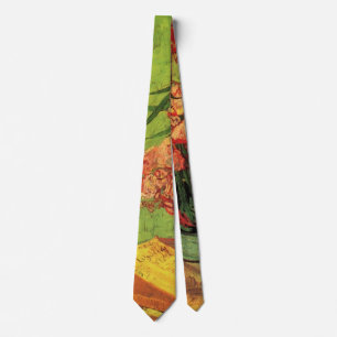 Vase with Oleanders and Books by Vincent van Gogh Tie