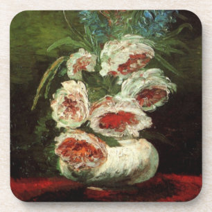 Vase with Peonies by Vincent van Gogh Coaster