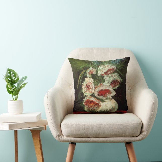 Vase with Peonies by Vincent van Gogh Cushion (Chair)