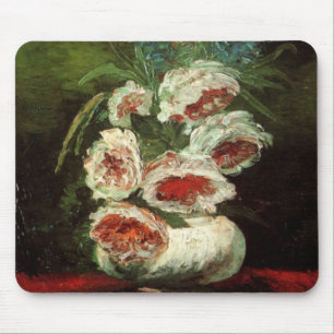 Vase with Peonies by Vincent van Gogh Mouse Pad