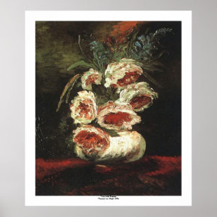 Vase with Peonies by Vincent van Gogh Poster