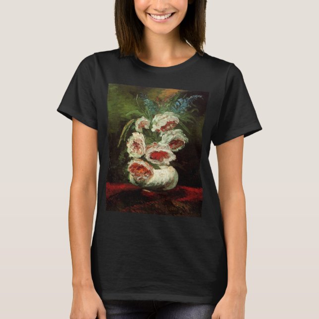 Vase with Peonies by Vincent van Gogh T-Shirt (Front)