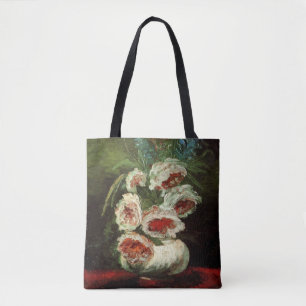 Vase with Peonies by Vincent van Gogh Tote Bag