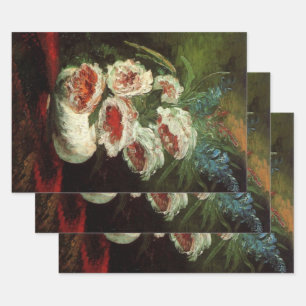 Vase with Peonies by Vincent van Gogh Wrapping Paper Sheet