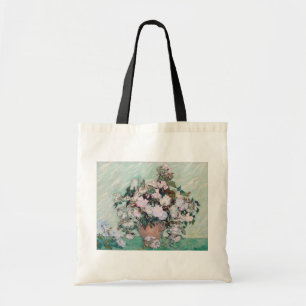 Vase with Pink Roses, Van Gogh Tote Bag