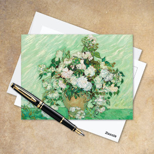 Vase with Pink Roses Vincent van Gogh Postcard