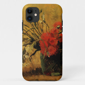 Vase with Red and White Carnations iPhone 11 Case