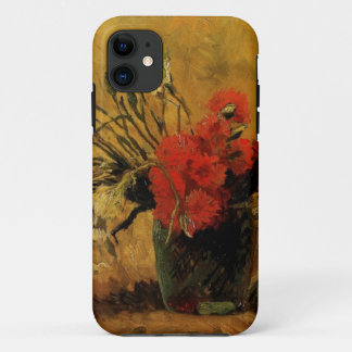 Vase with Red and White Carnations iPhone 11 Case