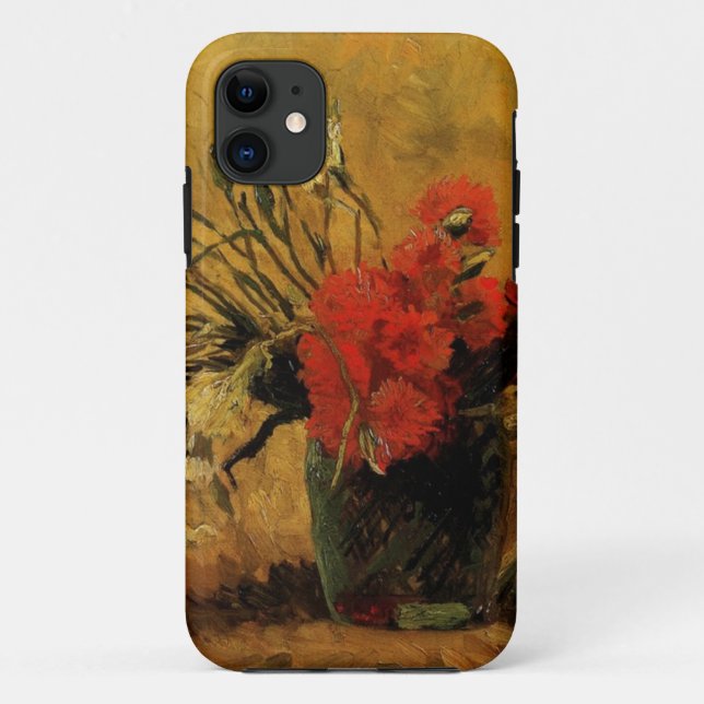 Vase with Red and White Carnations Case-Mate iPhone Case (Back)
