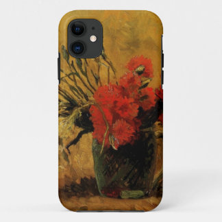 Vase with Red and White Carnations iPhone 11 Case
