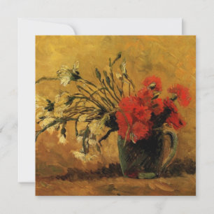vase with red and white carnations, van Gogh