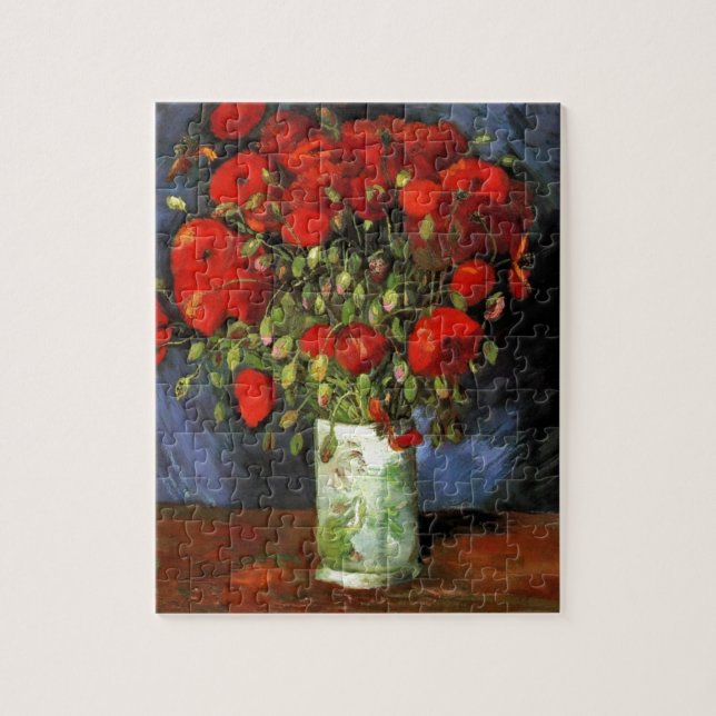 Vase with Red Poppies by Van Gogh Jigsaw Puzzle (Vertical)
