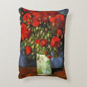 Vase with Red Poppies by Vincent van Gogh Decorative Cushion