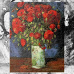 Vase with Red Poppies by Vincent van Gogh Jigsaw Puzzle<br><div class="desc">Vase with Red Poppies by Vincent van Gogh is a vintage fine art post impressionism still life floral nature painting. A beautiful bouquet of blooming red poppy flowers from the garden in a vase. This Valentine's Day say I Love You with flowers that will last a lifetime. About the artist:...</div>