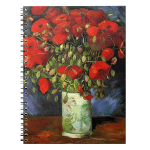 Vase with Red Poppies by Vincent Van Gogh Notebook