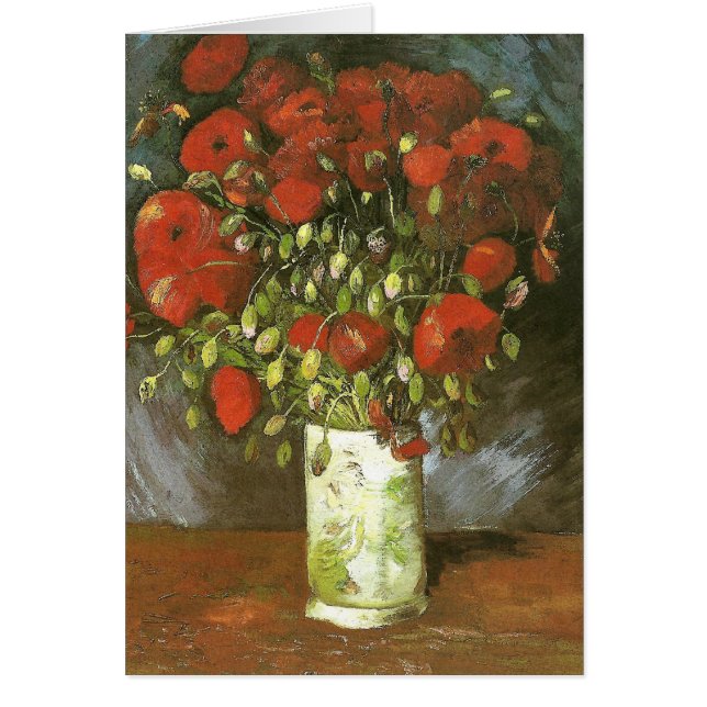 Vase With Red Poppies (F279) Van Gogh Fine Art (Front)