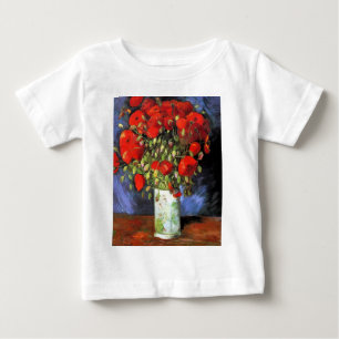 Vase with Red Poppies painting by Van Gogh Baby T-Shirt