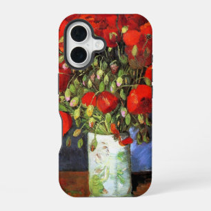 Vase with Red Poppies painting by Van Gogh iPhone 16 Case