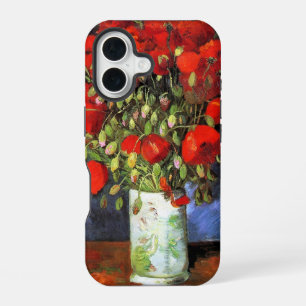 Vase with Red Poppies painting by Van Gogh iPhone 16 Case