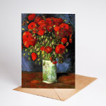 Vase with Red Poppies | Vincent Van Gogh Card<br><div class="desc">Vase with Red Poppies by Dutch artist Vincent Van Gogh. Original fine art painting is an oil on canvas depicting a still life of bright red flowers. 

Use the design tools to add custom text or personalise the image.</div>