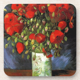 Vase with Red Poppies Vincent van Gogh Coaster