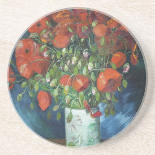 Vase with Red Poppies Vincent van Gogh   Coaster