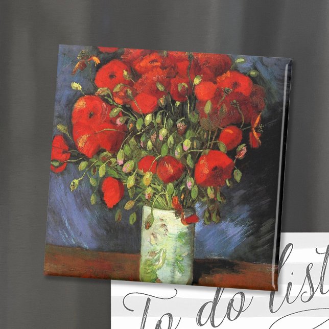 Vase with Red Poppies | Vincent van Gogh Magnet (Creator Uploaded)