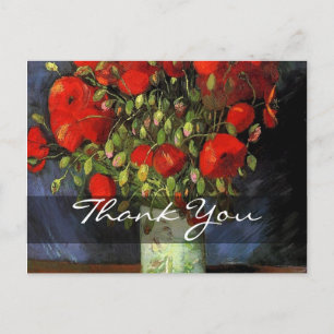Vase with Red Poppies Vincent van Gogh. Postcard