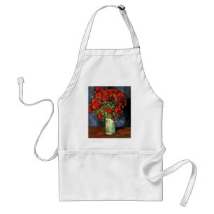 Vase with Red Poppies Vincent van Gogh Standard Apron