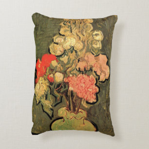 Vase with Rose Mallows by Vincent van Gogh Decorative Cushion
