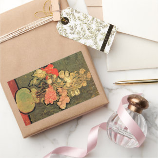 Vase with Rose Mallows by Vincent van Gogh Rectangular Sticker