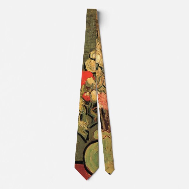 Vase with Rose Mallows by Vincent van Gogh Tie (Front)