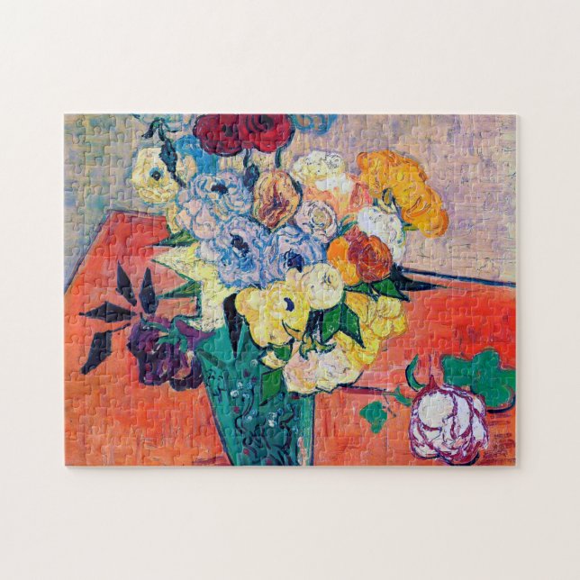 Vase with Roses and Anemones, Van Gogh Jigsaw Puzzle (Horizontal)