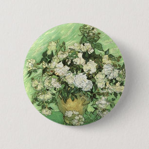 Vase with Roses - Van Gogh 6 Cm Round Badge