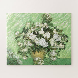 Vase with Roses - Van Gogh Painting Art Vintage Jigsaw Puzzle