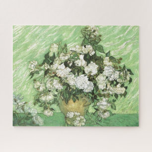 Vase with Roses - Van Gogh Painting Art Vintage Jigsaw Puzzle