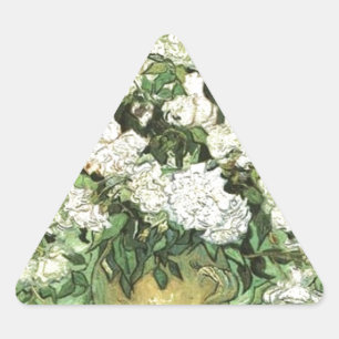 Vase with Roses - Van Gogh Triangle Sticker