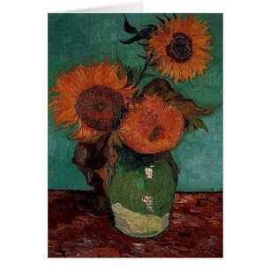 Vase with three sunflowers,Vincent van Gogh