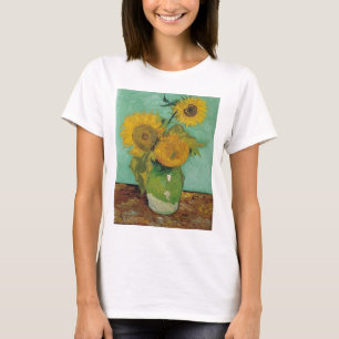 Vase with three sunflowers, Vincent van Gogh T-Shirt