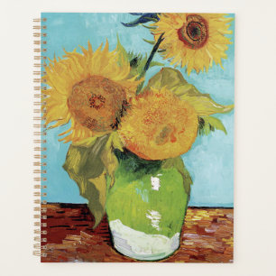 Vase with Three Sunglowers 1888 by Vincent van Gog Planner