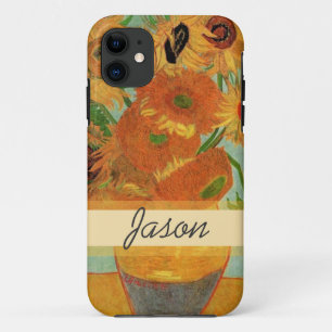 Vase with Twelve Sunflowers by Vincen van Gogh iPhone 11 Case