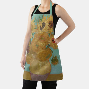 Vase with Twelve Sunflowers by Vincent van Gogh Apron